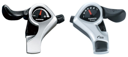 Componente - Set manete de schimbator Shimano Tourney SL-TX50, 3 x 6 viteze