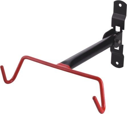 Intretinere si scule - Suport pliabil din metal B-Race, prindere perete pentru depozitare bicicleta, negru/rosu