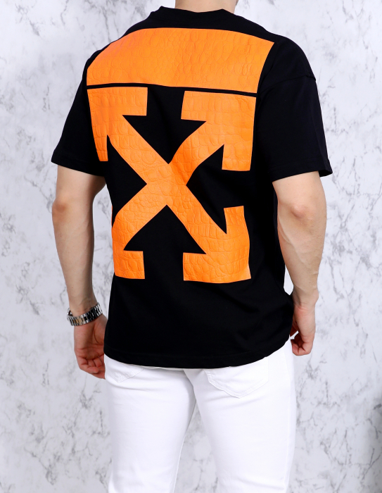 tricou negru off portocaliu [1]