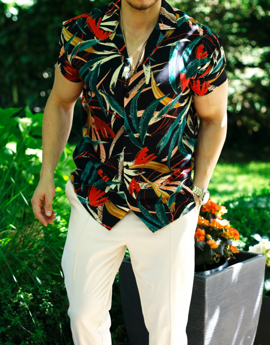 camasa verde frunze vara 0233 [3]