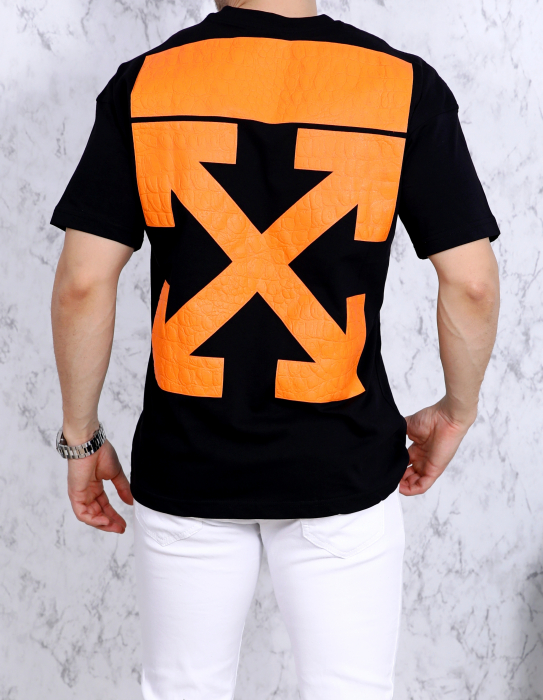tricou negru off portocaliu [3]