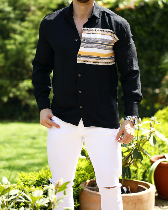 camasa neagra model piept colorat [3]
