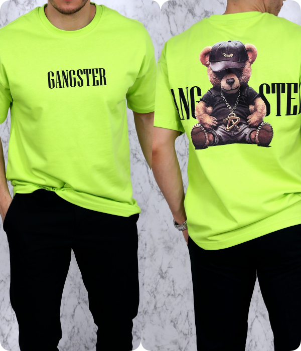 tricou gangster verde model spate fashion [3]