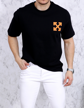 tricou negru off portocaliu [1]