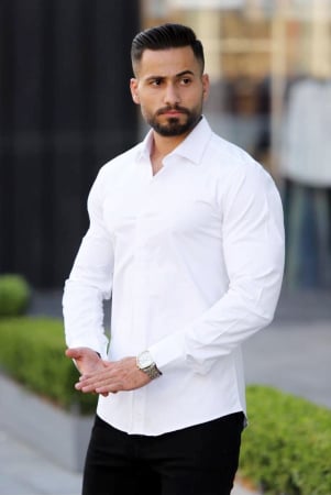 Camasi Luxury - Camasa alba slim fit luxury