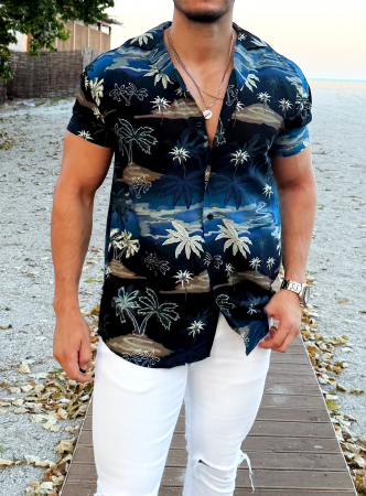 camasa albastra maneca scurta palmieri [1]