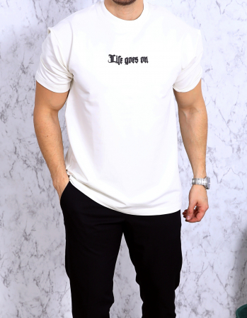 tricou alb scris piept si model spate fashion 01 [2]