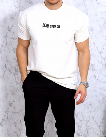 tricou alb scris piept si model spate fashion 01 [3]