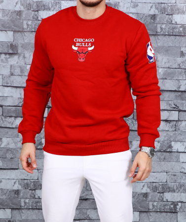 BLUZE / HANORACE - bluza rosie chicago piept si maneca