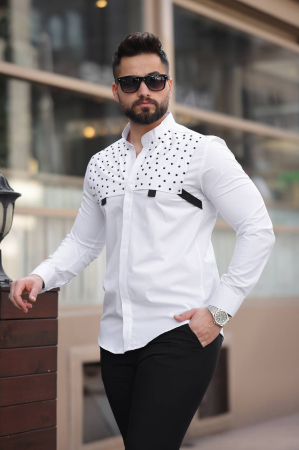 Camasi Luxury - camasa alba model piept 34