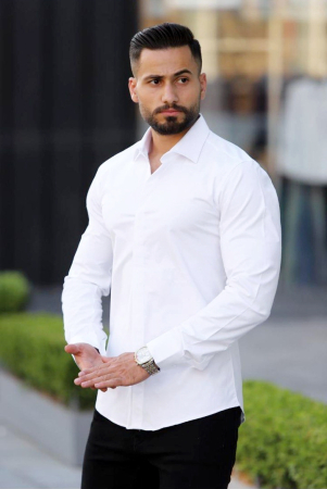 Camasi Luxury - Camasa alba slim fit luxury