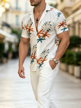 Camasi Luxury - Camasa maneca scurta water fashion
