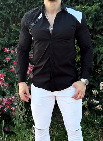 CAMASI - camasa neagra bretea umar 01