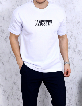 tricou gangster alb fashion model spate [1]