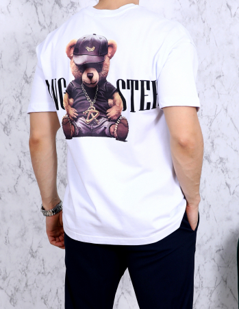 tricou gangster alb fashion model spate [3]