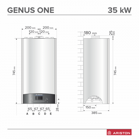 Centrala termica in condensatie Ariston Genus One+ 35kW cu montaj + A.F. ISCIR [1]