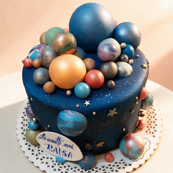 Tort copii cu planete
