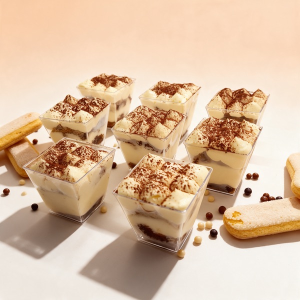 Candy bar cu pahare tiramisu