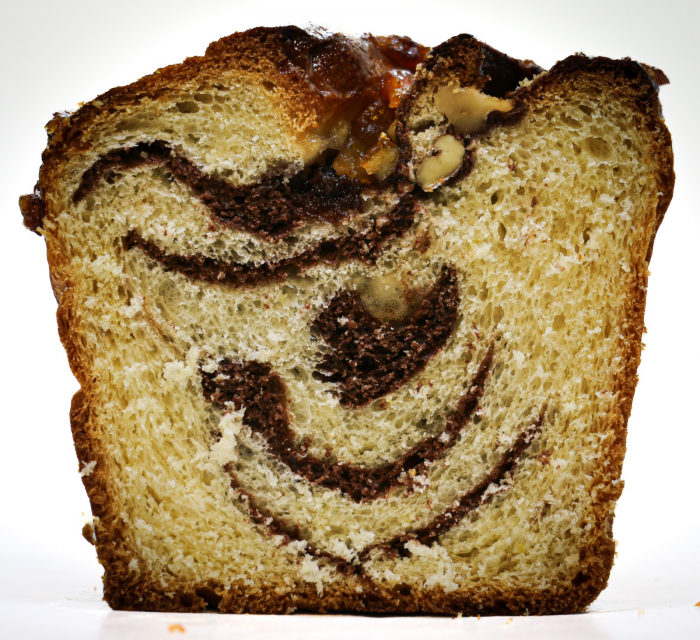 Babka cu cacao, nuca si portocale confiate [3]