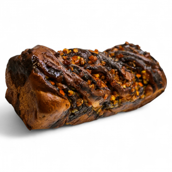 Babka cu cacao, nuca si portocale confiate [2]