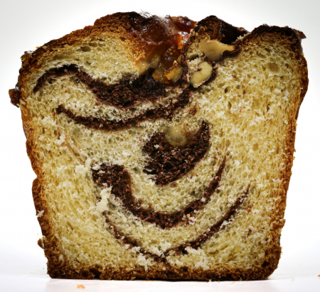 Babka cu cacao, nuca si portocale confiate [2]