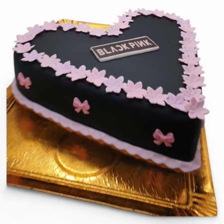Luna Iubirii - Tort Tematic - Black and Pink Heart