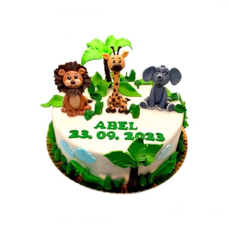 Torturi botez - Tort botez jungla model 28
