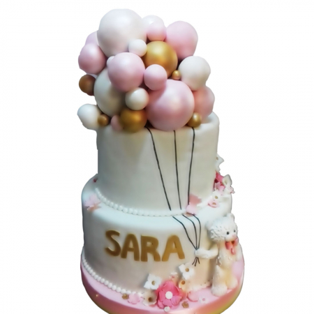 Tort botez ursulet cu baloane [2]