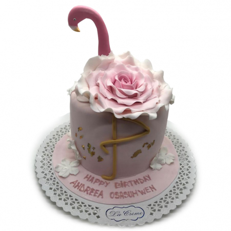 Torturi aniversare - Tort flamingo model 2