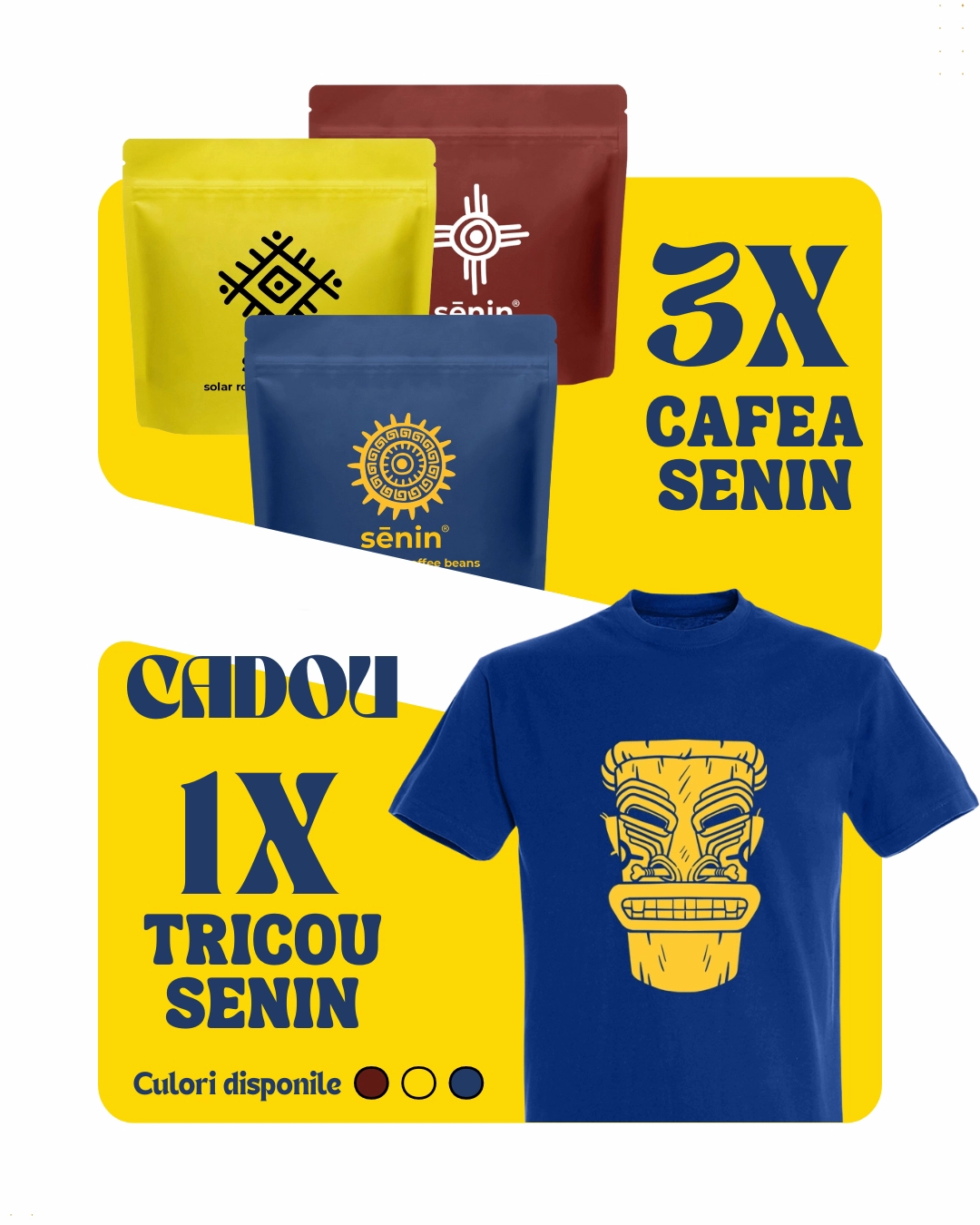 Pachet Cafea boabe Senin + Tricou Senin CADOU [1]
