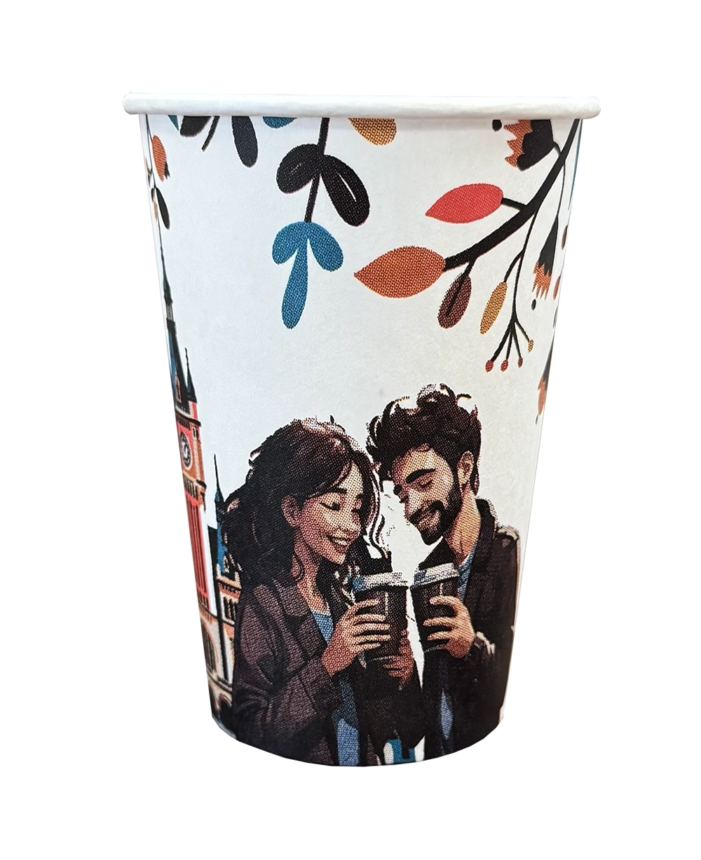 Pahar carton 12oz Floral MAZ 50buc [2]