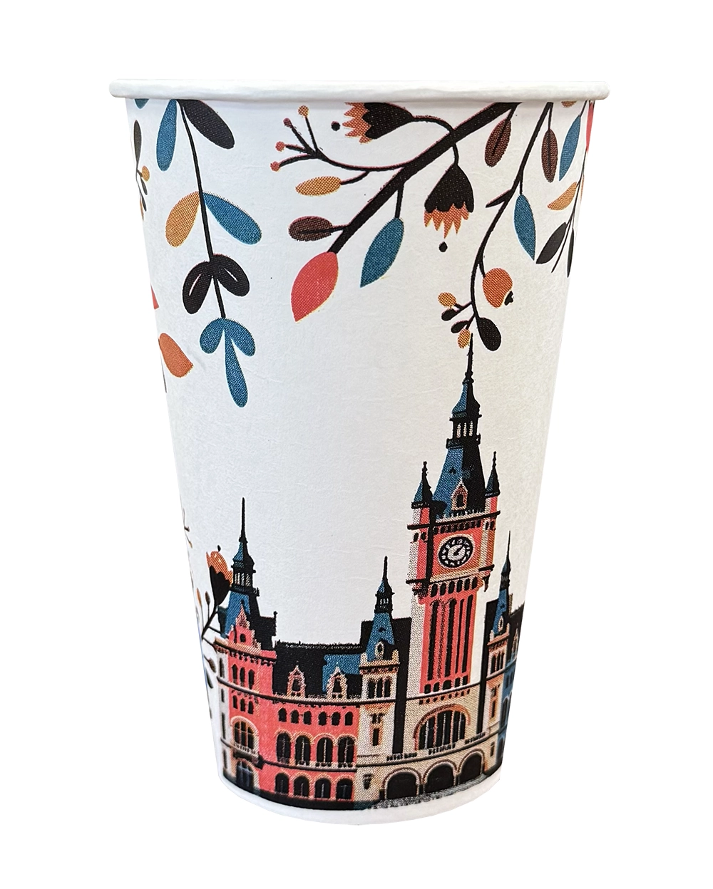 Pahar carton 12oz Floral MAZ 50buc [3]