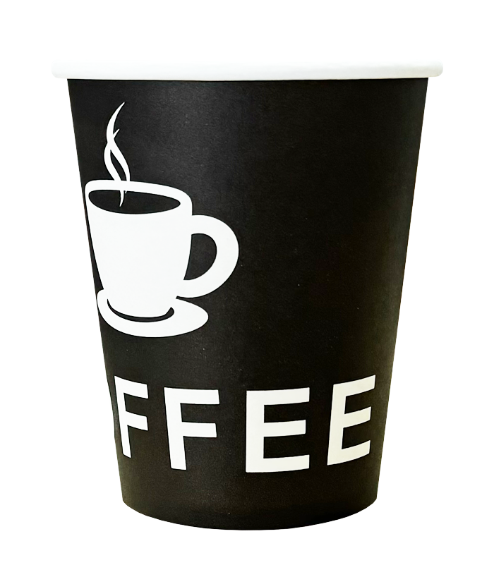 Pahar Carton 8oz Negru Coffee 50 buc [2]