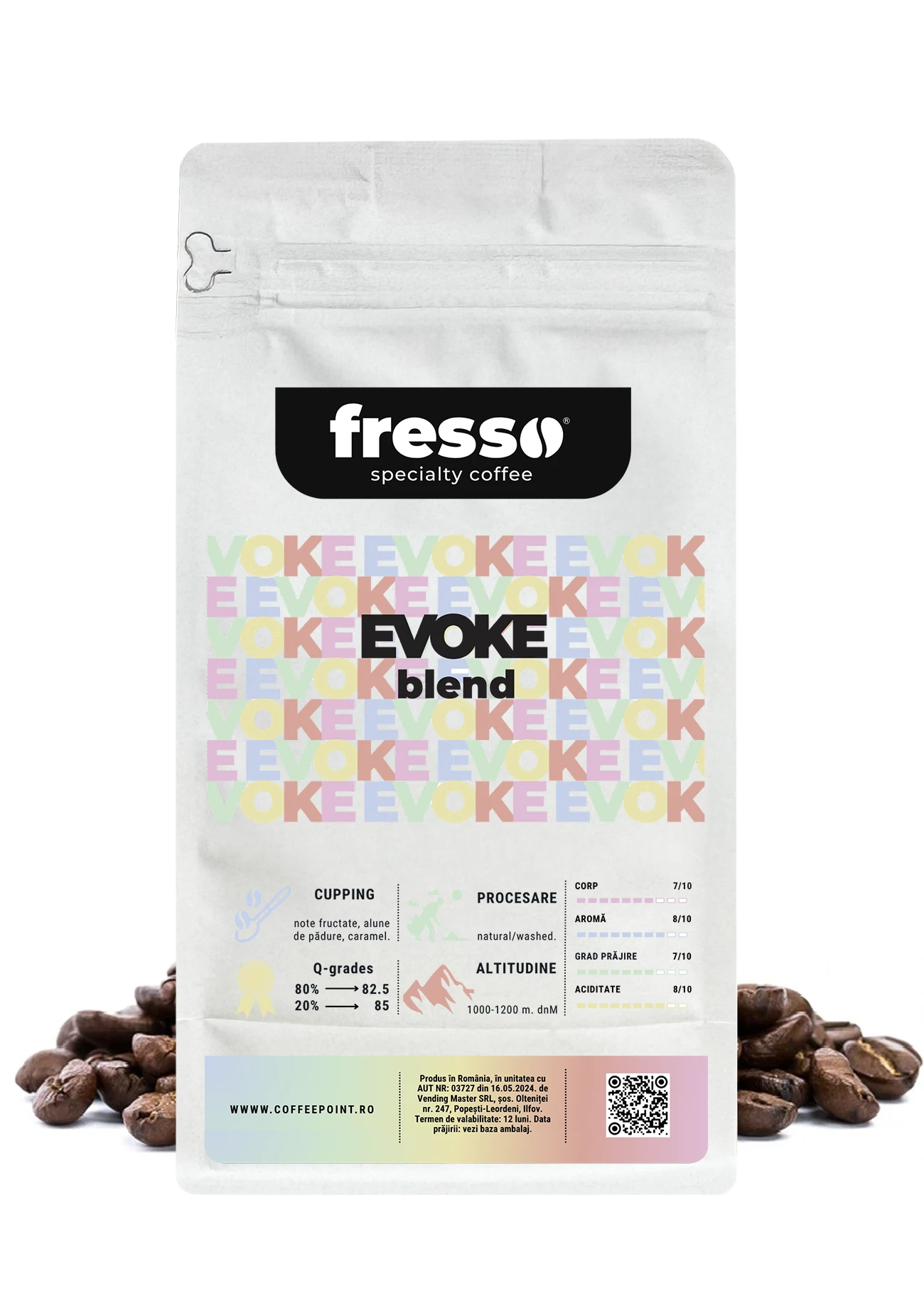 Cafea - Fresso Evoke blend cafea boabe de specialitate proaspăt prăjită