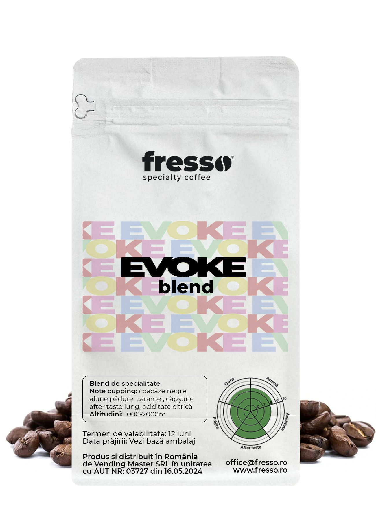 Cafea de specialitate - Fresso Evoke blend cafea boabe de specialitate proaspăt prăjită