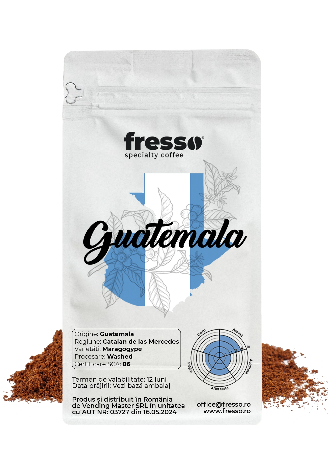 Cafea macinata - Fresso Guatemala Catalan de las Mercedes cafea de origine proaspăt prăjită și măcinată