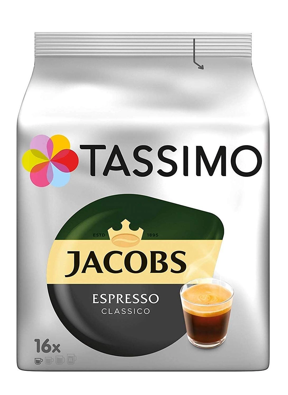 Capsule de Cafea - Jacobs Tassimo Espresso capsule cafea 16 bauturi x 60 ml, 16buc 118.4g