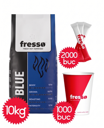Pachete Promo - Pachet Fresso Blue, pahare 12oz Fresso si zahar Fresso