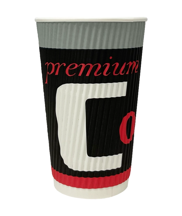 Pahare de cafea - Pahar carton cu perete dublu 16oz Premium Coffee 25buc