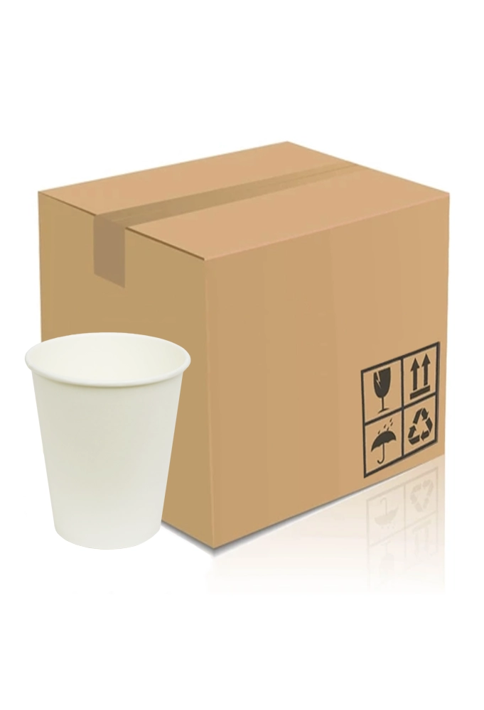 Baxuri Pahare - Pahar carton 8oz Alb JND bax 1000buc