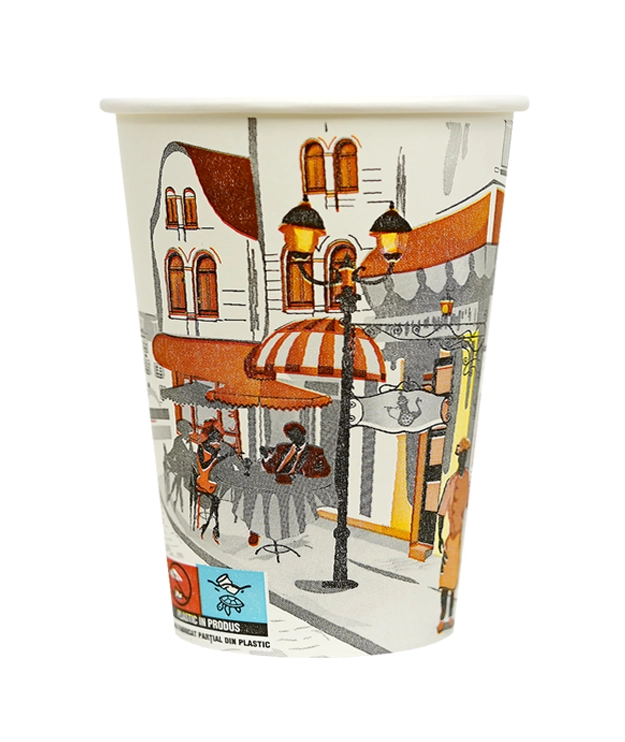 Consumabile - Pahar carton 8oz City Life 50buc