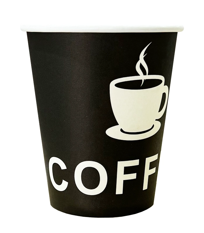 Consumabile - Pahar Carton 8oz Negru Coffee 50 buc