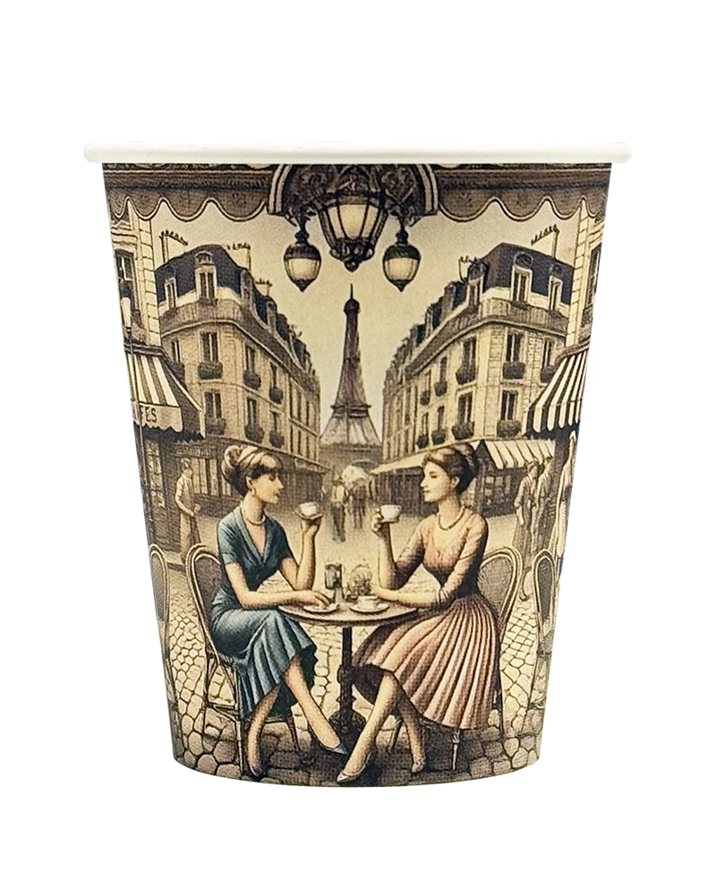 Pahare de cafea - Pahar Carton 8oz Retro RLP 50 buc