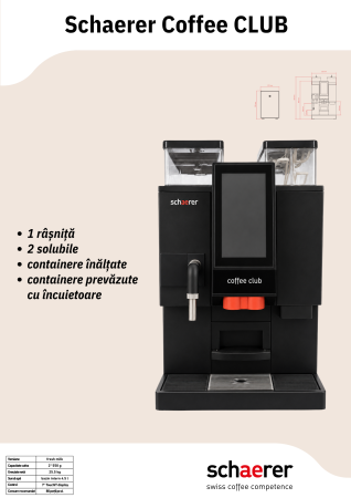 Schaerer Coffee Club Office aparat cafea boabe profesional [2]