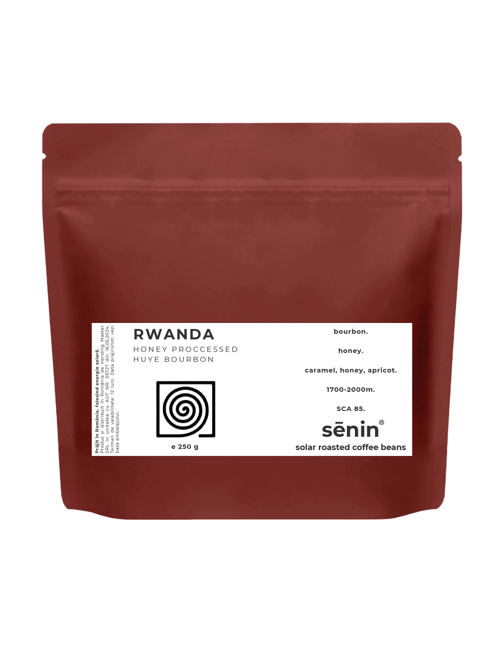 Senin Rwanda Huye cafea boabe proaspăt prăjită de specialitate 250g [1]