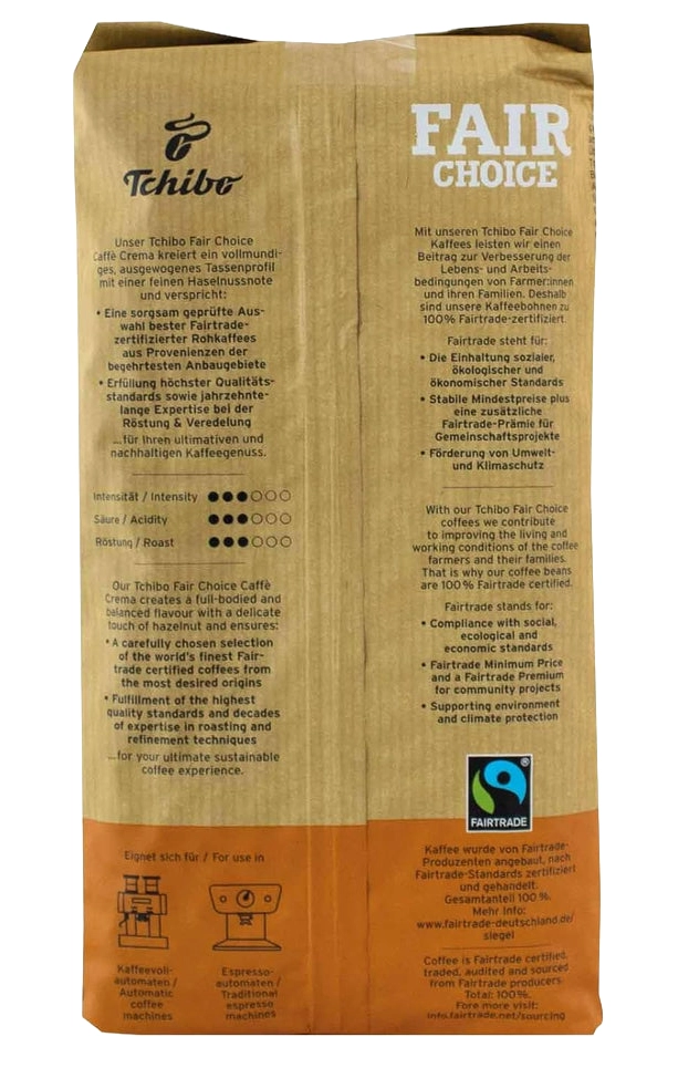 Tchibo Fair Choice Caffe Crema cafea boabe 1kg [1]