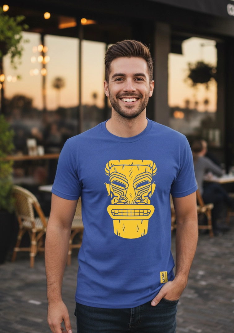 Tricou Albastru Senin ® Solar Roasted Coffee Beans 100% bumbac [1]