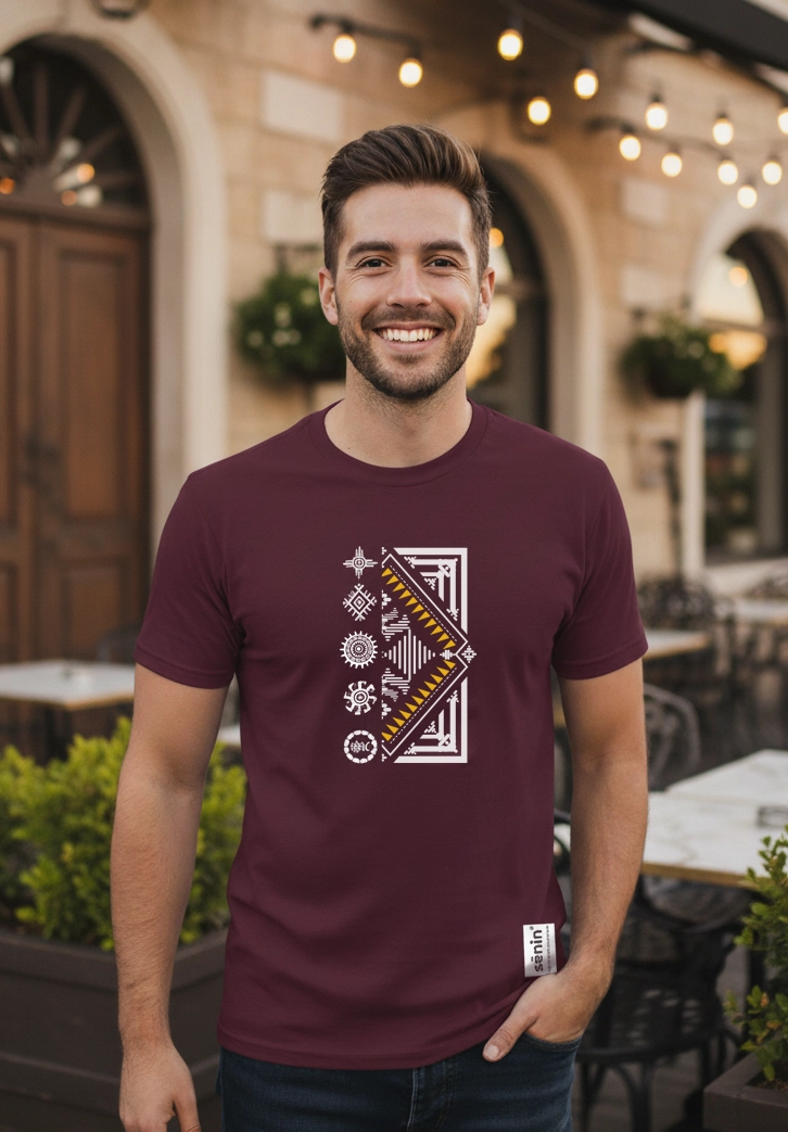 Tricou Vișiniu Senin ® Solar Roasted Coffee Beans 100% bumbac [1]