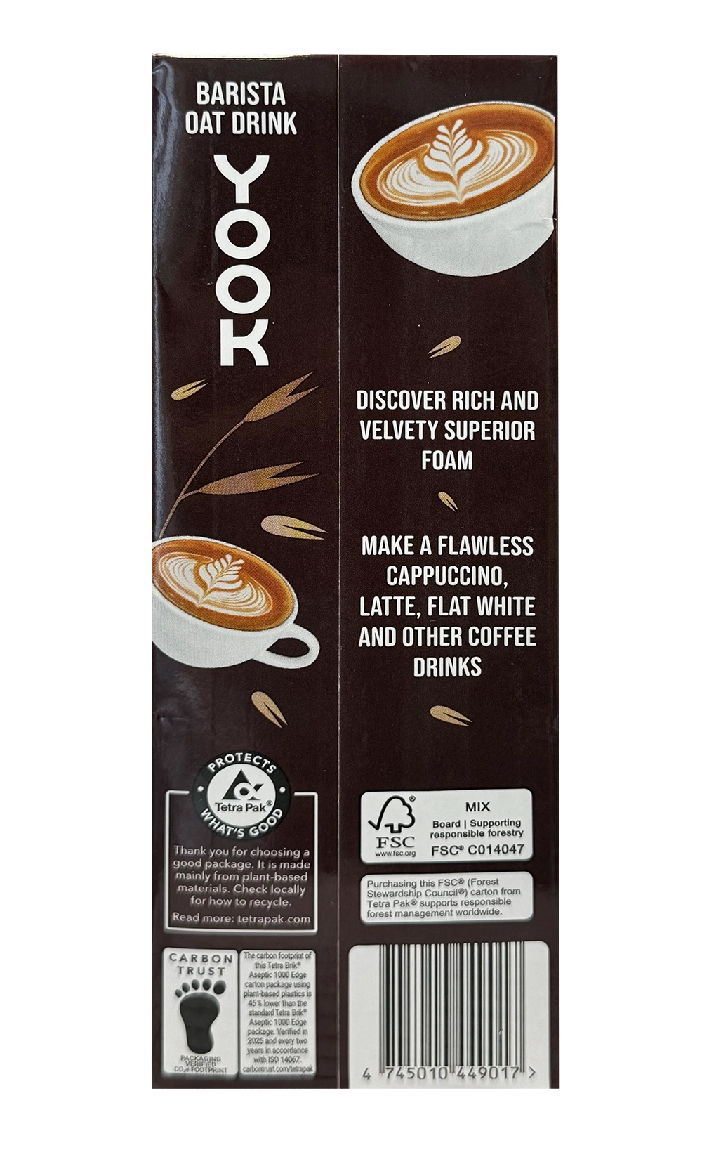 Yook Barista Lapte de ovaz fara gluten 1L [2]