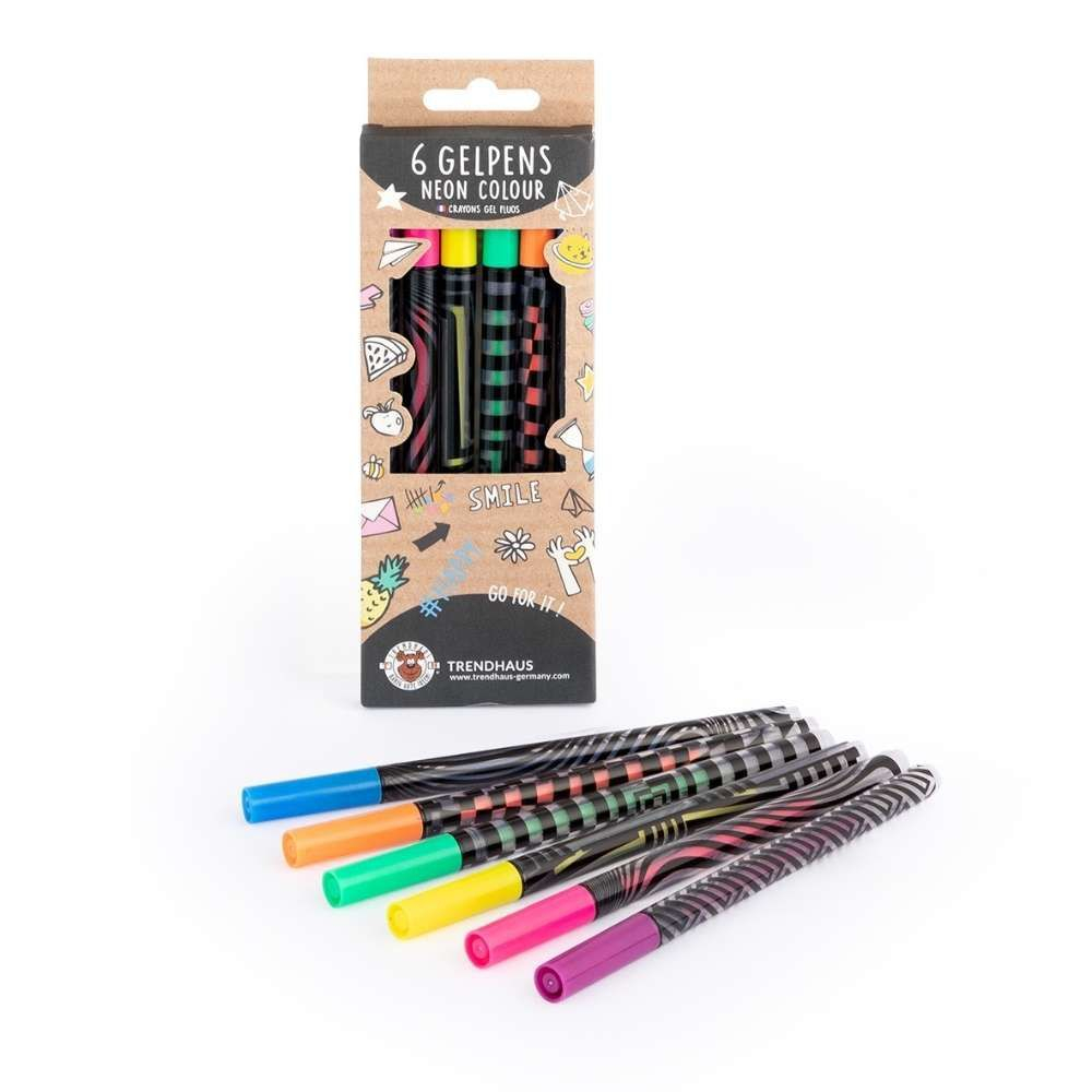Noutati - Set 6 pixuri cu gel, neon